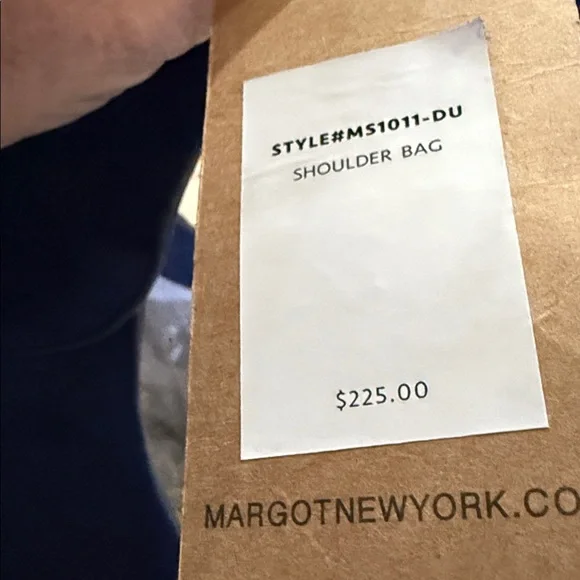 NWT Margo GORGEOUS Navy Suede Women's Large Shoulder Bag - Picture 6 of 7